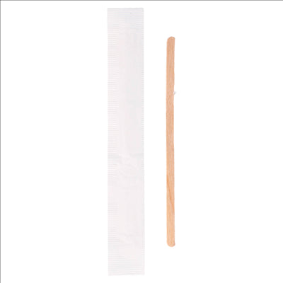 AGITATEURS À CAFÉ SOUS SACHET INDIVIDUEL 0,5x11x0,15 CM NATUREL BOIS (1000 UNITÉS)