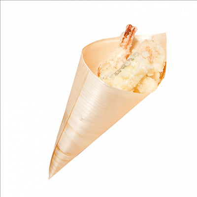 CORNETS EN FEUILLE DE PEUPLIER 12,5 CM NATUREL BOIS (1000 UNITÉS)