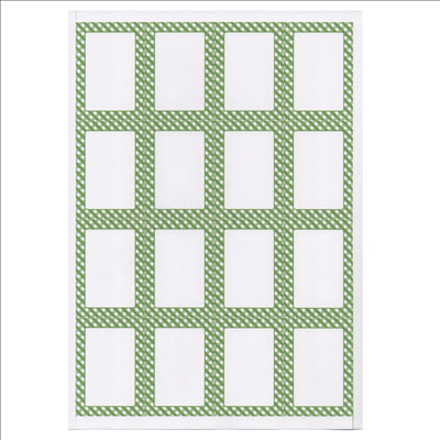 100 FEUILLES DIN A4 16 ÉTIQUETTES RECTANGULAIRES 4,5x6,5 CM BLANC PAPIER (1 UNITÉ)