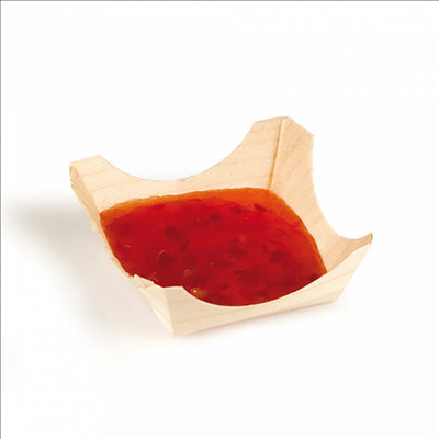 BARQUETTES EN FEUILLE DE PEUPLIER 6x6x2,5 CM NATUREL BOIS (100 UNITÉS)