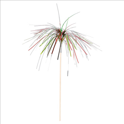 DÉCORS POUR GLACES "IRIDESCENTES" 23,5 (h) CM ASSORTI BOIS (100 UNITÉS)