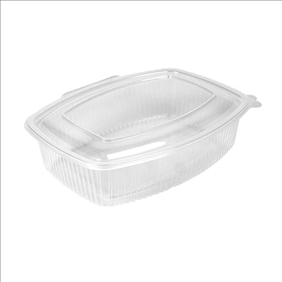 RÉCIPIENT AVEC COUVERCLE CHARNIÈRE 1500 ML 23,3x17,8x6,3 CM TRANSPARENT PP (200 UNITÉS)