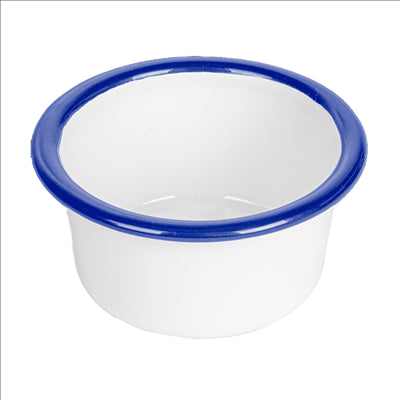 RAMEQUINS 'ENAMELWARE' 120 ML Ø 9x3,5 CM BLANC ACIER ÉMAILLÉ (12 UNITÉS)