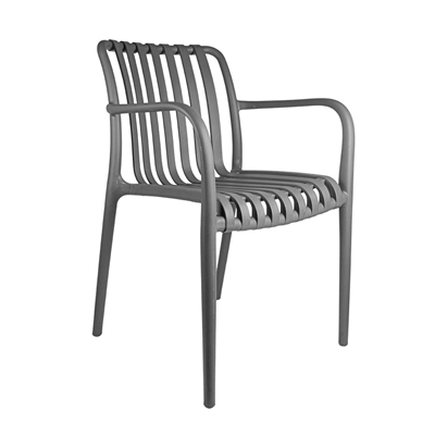 CHAISE EMPILABLE 'SUPRA-TEK' 52x52x81 CM GRIS PP (4 UNITÉS)