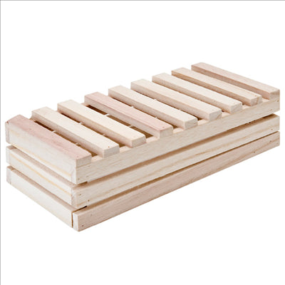 BOÎTE PRÉSENTATION BUFFET 21,6x10,2x6 CM NATUREL BOIS (1 UNITÉ)