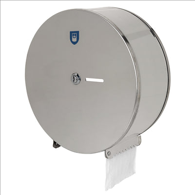 DISTRIBUTEUR HYGIÉNIQUE 'MAXI JUMBO' Ø 28,5x12 CM ARGENTE INOX (1 UNITÉ)