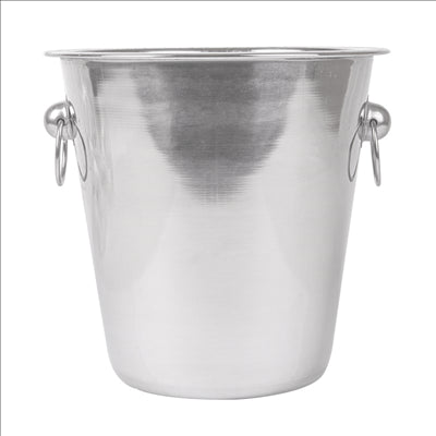 SEAU À CHAMPAGNE AVEC ANSES Ø 21x21 CM ARGENTE INOX (1 UNITÉ)