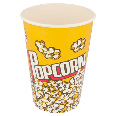 RÉCIPIENTS POUR POP-CORN 1380 ML 230 +20 PE G/M2 Ø 12/8,8x17,5 CM CARTON (500 UNITÉS)