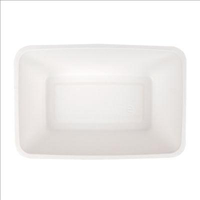 BARQUETTES 'BIONIC' 1000 ML 20x13,3x6 CM BLANC BAGASSE (500 UNITÉS)