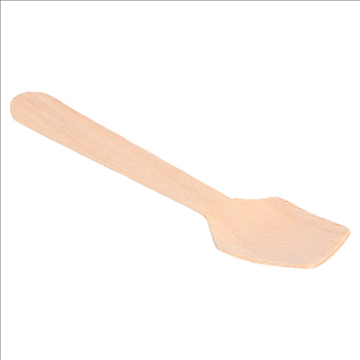 PETITES CUILLÈRES POUR GLACES 9,5 CM NATUREL BOIS (100 UNITÉS)