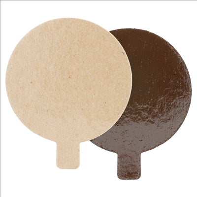 CARTONS PÂTISSERIE DEUX FACES  1100 G/M2 Ø 8 CM CHOCOLAT/PRALINÉ CARTON (200 UNITÉS)