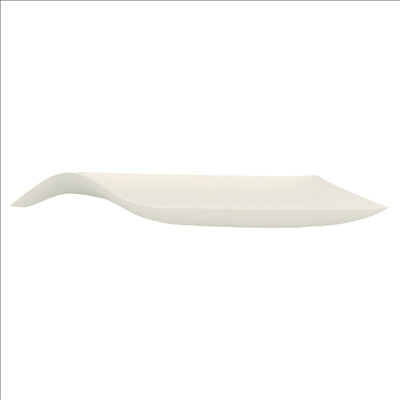 ASSIETTES KAKU XL 'BIONIC' 24,6x24,6x4 CM BLANC BAGASSE (100 UNITÉS)