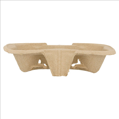 PORTE-GOBELETS, 2 GOBELETS 21x10,5 CM NATUREL CARTON (600 UNITÉS)