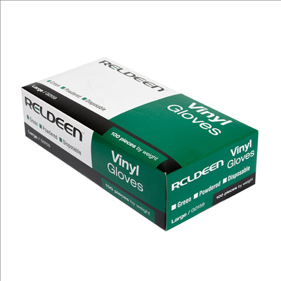 GANTS AVEC TALC SIZE: L ASSORTI PVC (100 UNITÉS)