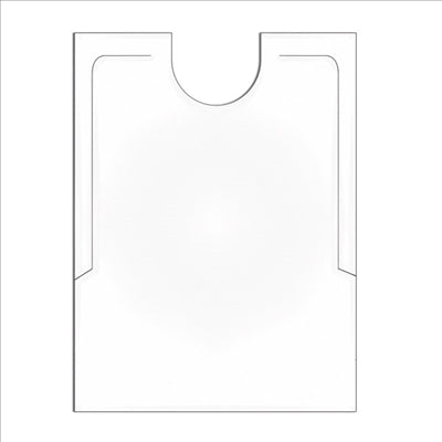 BAVOIRS POUR ADULTE 38,3x48 CM BLANC CPE (500 UNITÉS)