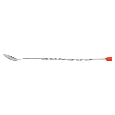 CUILLÈRE TRESSÉE COCKTAIL 27,5 CM ARGENTE INOX (12 UNITÉS)