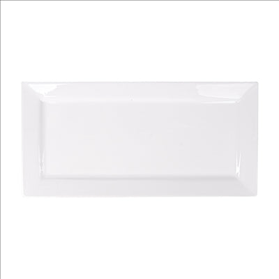 ASSIETTES RECTANGULAIRES 36,2x17,8 CM BLANC PORCELAINE (12 UNITÉS)