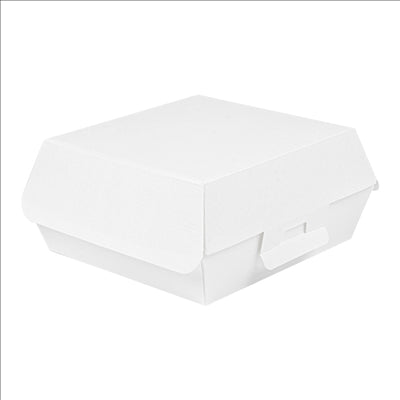 BOÎTES HAMBURGER 'THEPACK' 230 G/M2 17,6x16,8x7,8 CM (XL WIDER) BLANC CARTON ONDULÉ NANO-MICRO (300 UNITÉS)