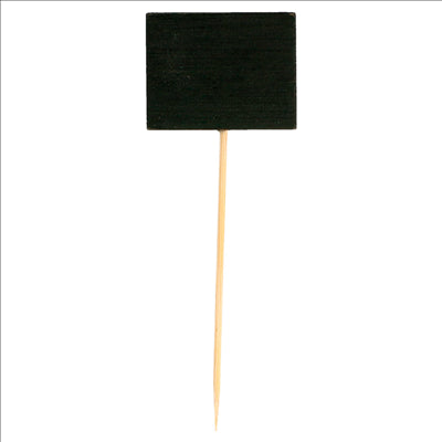 PIQUES "ARDOISE" 3,5x2,5x9 (h) CM NOIR BAMBOU (100 UNITÉS)