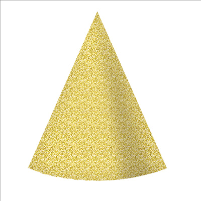 6 U. CHAPEAUX CONIQUES Ø 10,5x15 CM DORE CARTON (24 UNITÉ)
