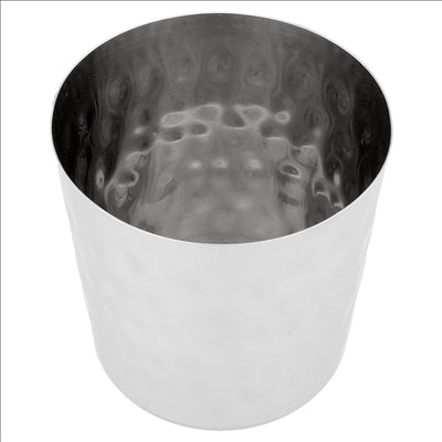 MINI RÉCIPIENTS À FRITES CLASSIQUES, MARTELÉ 'ARTINOX' Ø 8,5x8,5 CM ARGENTE INOX (12 UNITÉS)