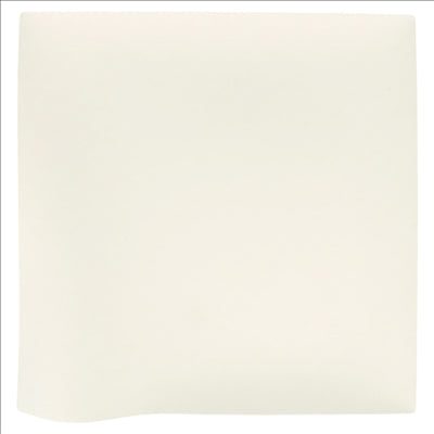 ASSIETTES KAKU XL 'BIONIC' 24,6x24,6x4 CM BLANC BAGASSE (100 UNITÉS)