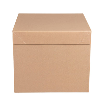 BOÎTES PATISSERIES HAUTES SANS FENÊTRE 'THEPACK' 320 G/M2 35,6x35,6x30,5 CM NATUREL CARTON ONDULÉ MICROCANAL (30 UNITÉS)