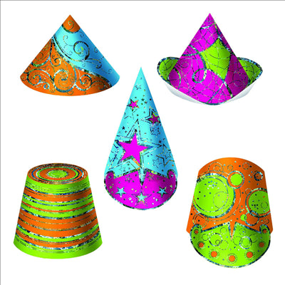 CHAPEAUX HOLOGRAPHIQUES 13/29 (h) CM CARTON (12 UNITÉS)