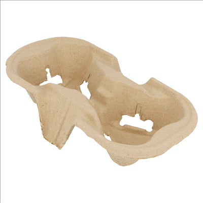 PORTE-GOBELETS, 2 GOBELETS 21x10,5 CM NATUREL CARTON (600 UNITÉS)