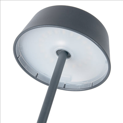 LAMPE LED SANS FIL + VARIATEUR 4000 mAH Ø 11x32 CM GRIS METAL (1 UNITÉ)