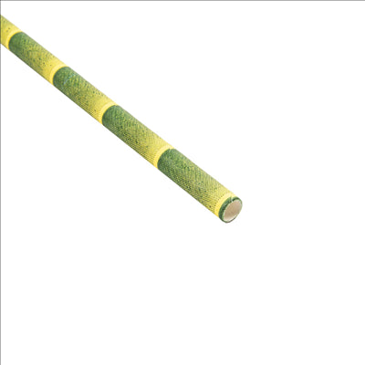 PAILLES DROITES BAMBOU STAMPÉ 'PAPER' Ø0,60x21 CM PAPIER (3000 UNITÉS)