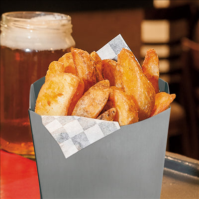 BOÎTES À FRITES S 'ARTINOX' 9x5,1x12,1 CM ARGENTE INOX (12 UNITÉS)