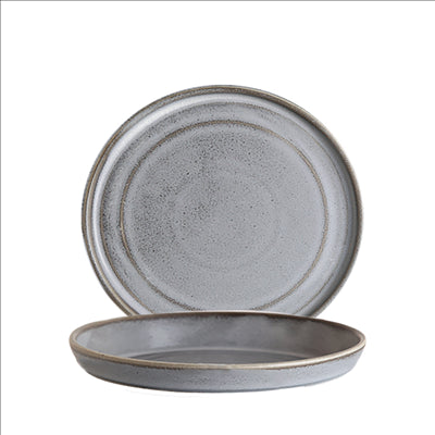 ASSIETTES PLATES 'URBAN' 'AKALA' Ø 22,5x2,2 CM CIMENT PORCELAINE (6 UNITÉS)