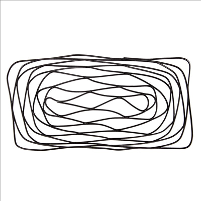 BASKET RECTANGULAIRE 25,5x12,5x6 CM NOIR ACIER (6 UNITÉS)