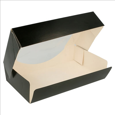 RÉCIPIENTS SUSHI+FÊNETRE 275 G/M2 17,5x12x4,5 CM NOIR CARTON (400 UNITÉS)