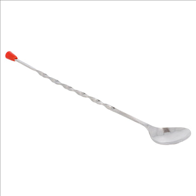 CUILLÈRE TRESSÉE COCKTAIL 27,5 CM ARGENTE INOX (12 UNITÉS)