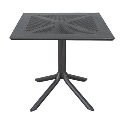 TABLE CARRÉE 'SUPRA-TEK' 80x80x75 CM NOIR PP (1 UNITÉ)