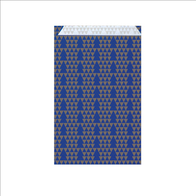 SACHETS FLATS SAPINS  60 G/M2 12+5x18 CM BLEU CELLULOSE (250 UNITÉS)