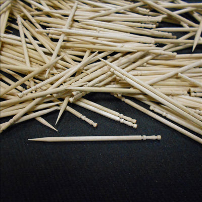 CURE-DENTS TOURNÉS 1 POINTE 6,5 CM NATUREL BOIS (1000 UNITÉS)