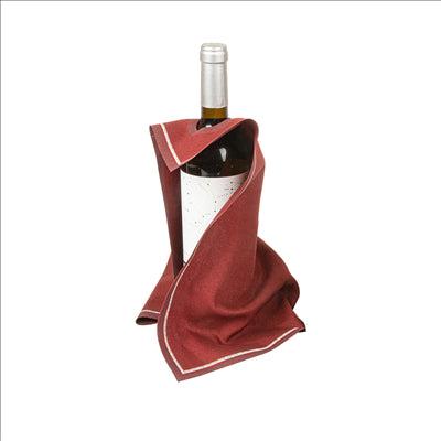 12 U. TORCHONS EN ROULEAU 'CUBI-DRAP' 40x40 CM BORDEAUX COTON (1 UNITÉ)