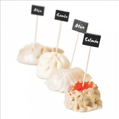 PIQUES "ARDOISE" 3,5x2,5x9 (h) CM NOIR BAMBOU (100 UNITÉS)