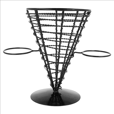 BASKET POUR 2 RÉCIPIENTS Ø 12,8x18 CM NOIR ACIER (6 UNITÉS)