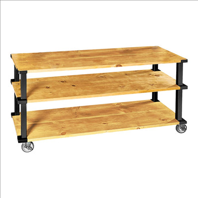 CHARIOT DE SERVICE 'ARROW' 183x61x112 CM NATUREL BOIS (1 UNITÉ)