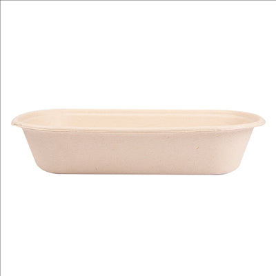 LUNCH BOXES 1 COMPART. 'BIONIC' 850 ML 23,5x13,1x4,6 CM NATUREL BAGASSE (500 UNITÉS)