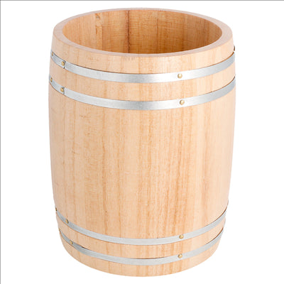 MINI BARIL Ø11,5x13,8 CM NATUREL BOIS (1 UNITÉ)
