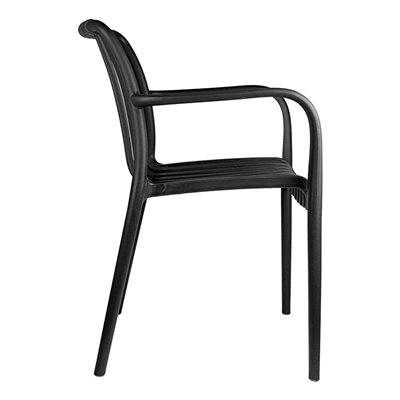 CHAISE EMPILABLE 'SUPRA-TEK' 52x52x81 CM NOIR PP (4 UNITÉS)