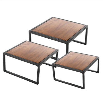 3 U. ÉLÉVATEURS BUFFET 17,2/19,7/22,2 CM NOIR FER (1 UNITÉ)