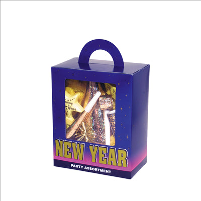 ASSORTIMENT COTILLON HOLOGRAFIQUE 10 PERSONNES OR (1 UNITÉ)