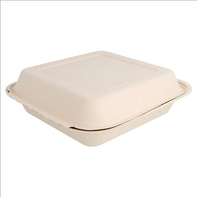 COQUILLES "M" 'BIONIC' 20x20x7,5 CM NATUREL BAGASSE (250 UNITÉS)