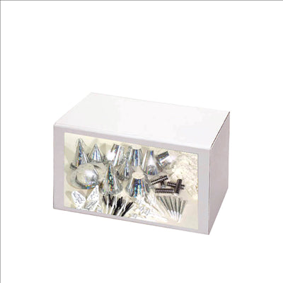 ASSORTIMENT COTILLON HOLOGRAFIQUE 20 PERSONNES ARGENTE (1 UNITÉ)
